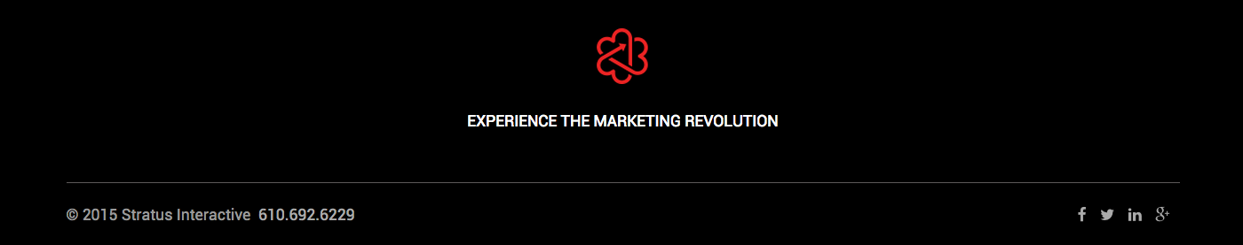 Stratus Interactive footer