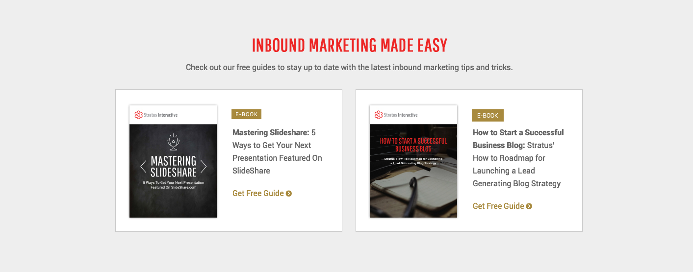 Inbound marketing made easy guide section