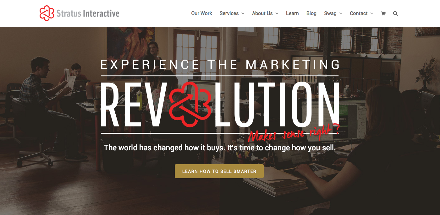 Stratus Interactive homepage hero